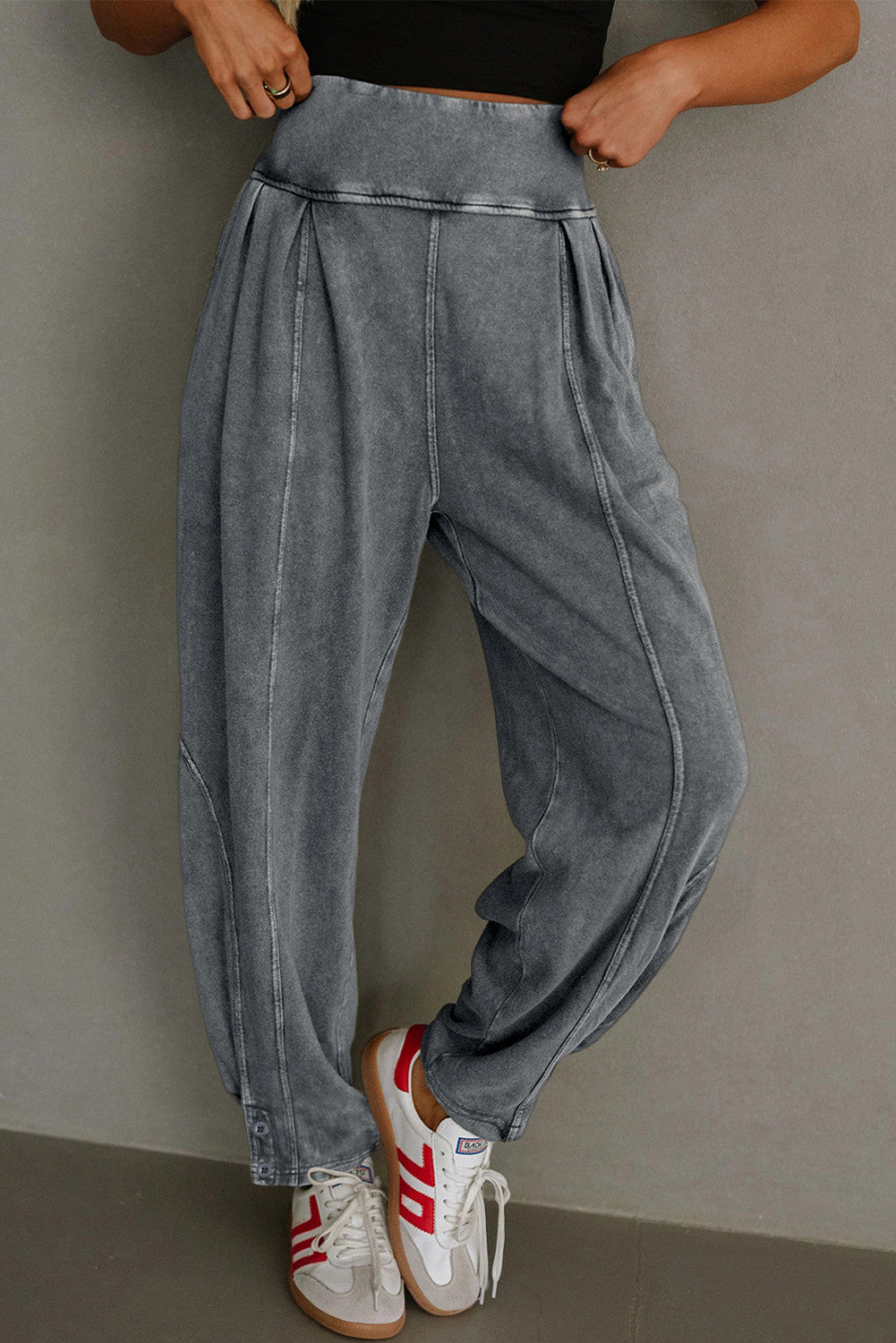 Medium Gray Mineral Wash Jogger