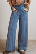 Ashleigh Blue Mineral Wash Wide Leg Pants