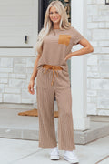 Khaki Stripe Set