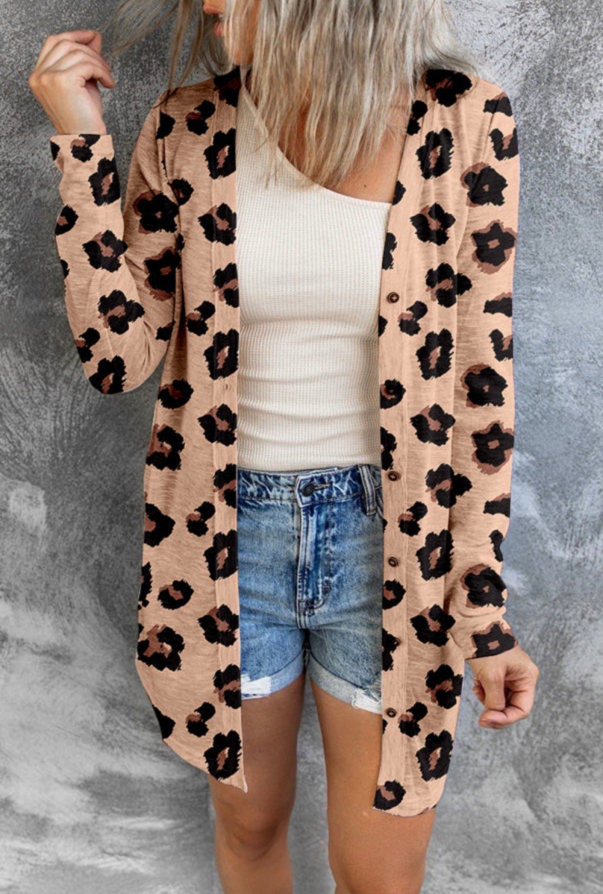 Leopard Printed Cardigan