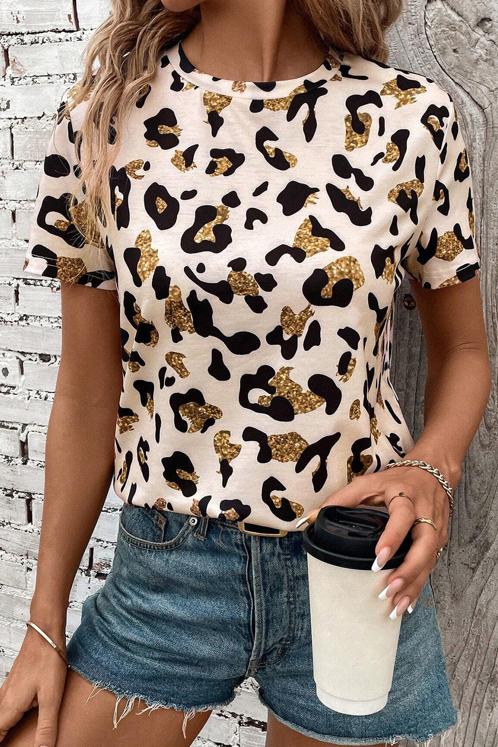 Leopard Print Casual T Shirt