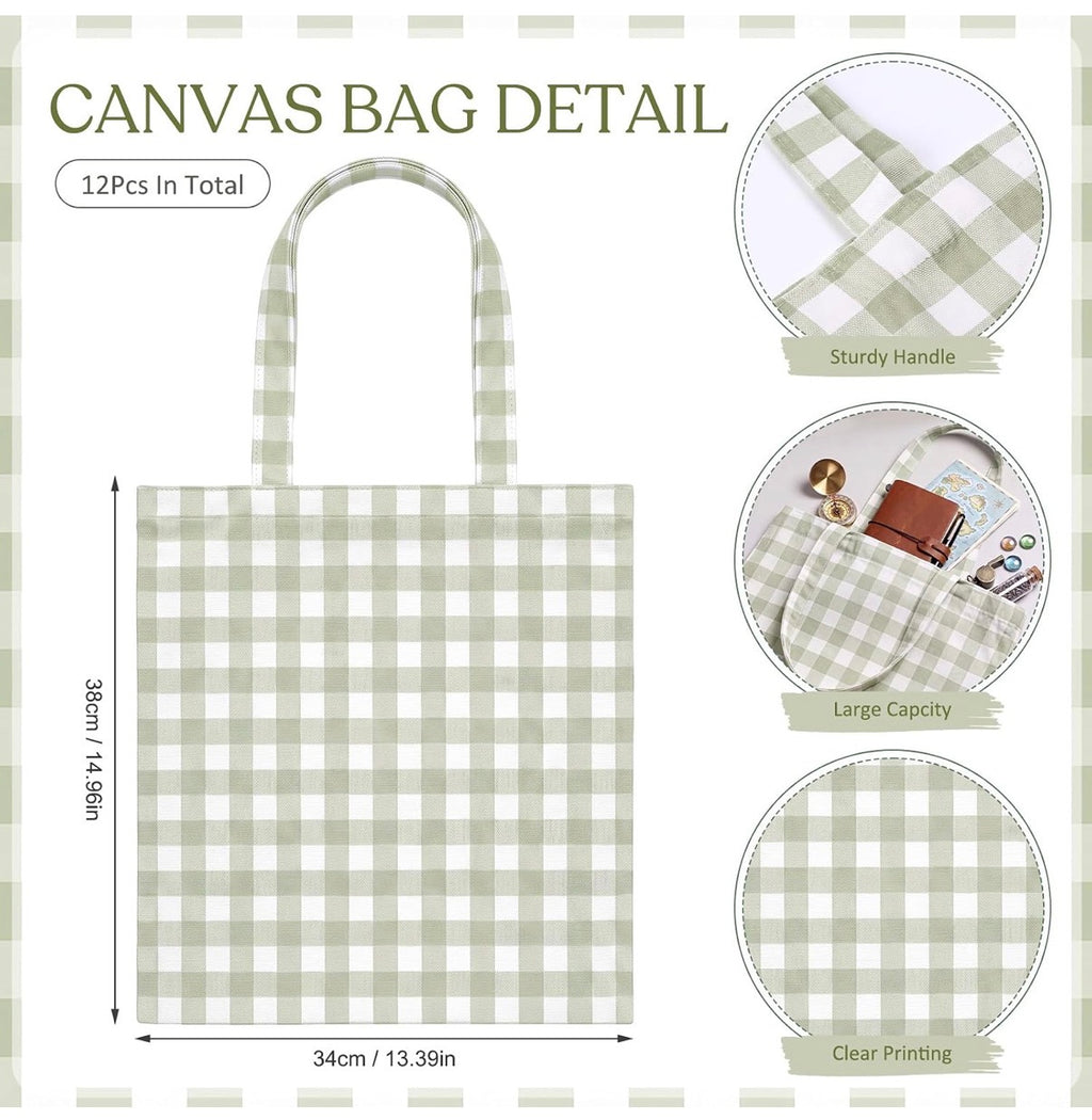 Gingham Tote Bag